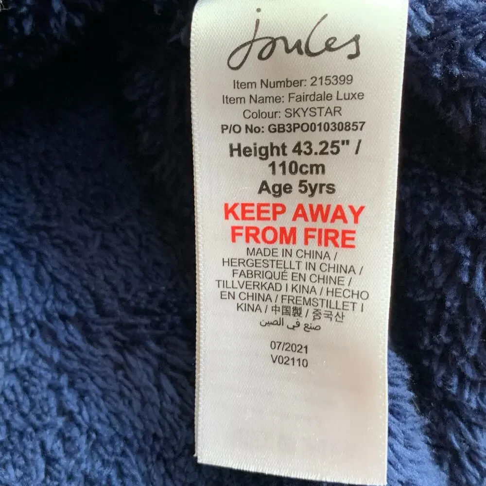 Joules Fairdale Luxe Half Zip Sweatshirt in Skystar